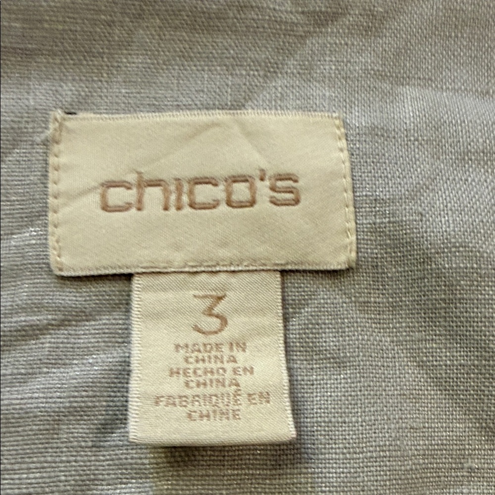 Chico's Light Gray Utility Jacket - Picture 2 of 3